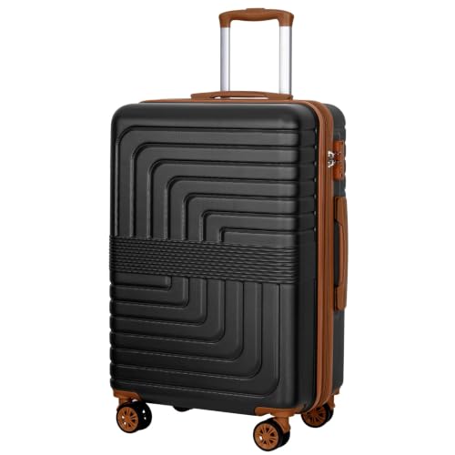 Romswi 28 inch black luggage front view