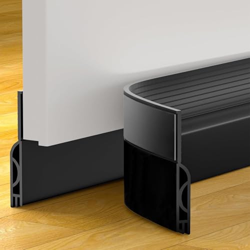 OXRQ black silicone door draft stopper