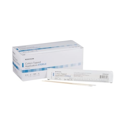 McKesson 6 inch sterile cotton tipped applicators box