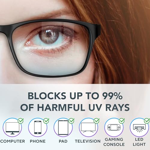Side view of Benicci blue light blocking glasses