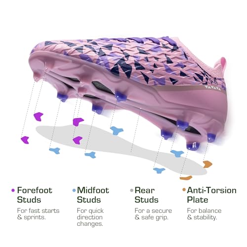 DREAM PAIRS kids soccer shoes stud layout