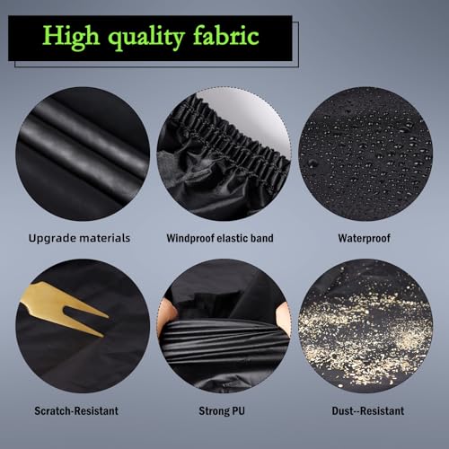 Reflective safety stripes on black car cover