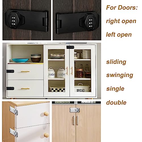 Keyless 3-digit combination latch hardware