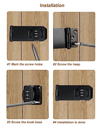 ETEKJOY lock installed on a wooden door