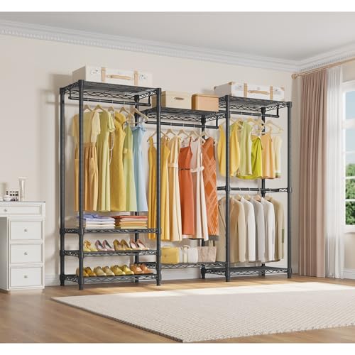 VIPEK V5 Heavy Duty Clothes Rack Black hanging rods