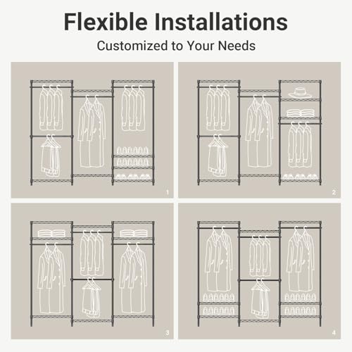 VIPEK V5 Heavy Duty Clothes Rack Black frame detail