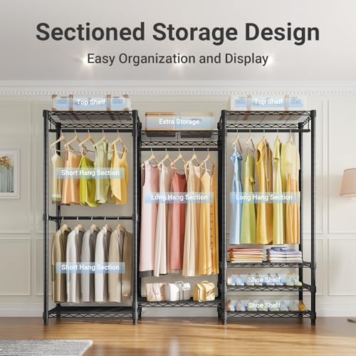 VIPEK V5 Heavy Duty Clothes Rack Black lifestyle placement