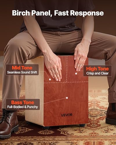 Birch wood percussion box side profile