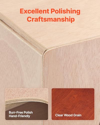 Natural wood finish cajon texture