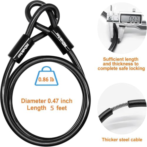 Black bicycle lock secured to bike