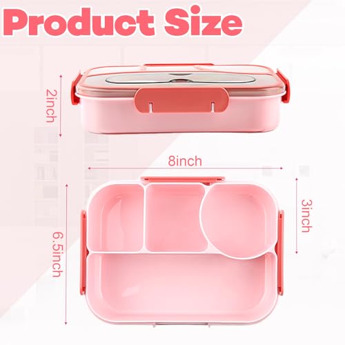 Top view of YANLIFY pink bento box
