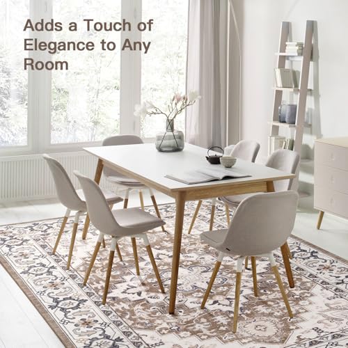 Lofus area rug texture and low pile fibers