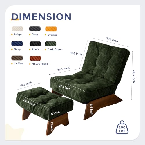 Adjustable backrest lounge chair