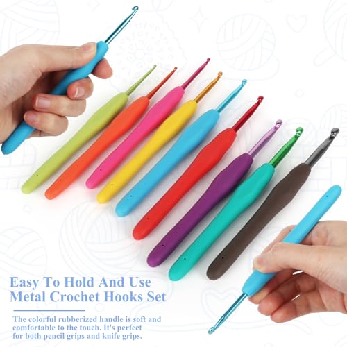 Smooth metal crochet hook tip