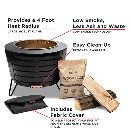 Black powder-coated TIKI fire pit profile