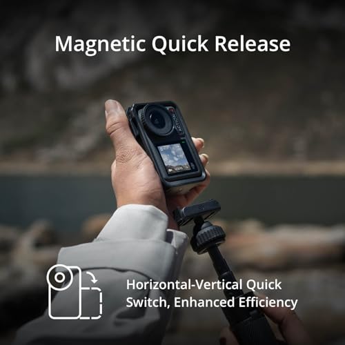DJI Osmo Action 4 side profile showing battery door