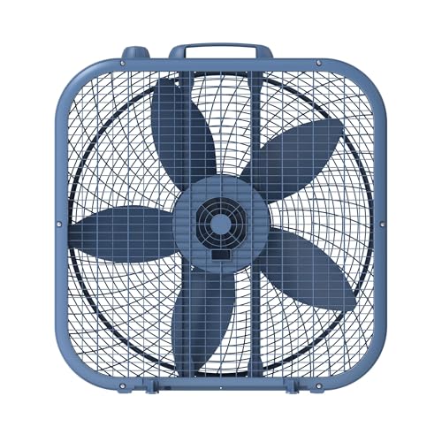 Generic 20-inch box fan positioned for home cooling