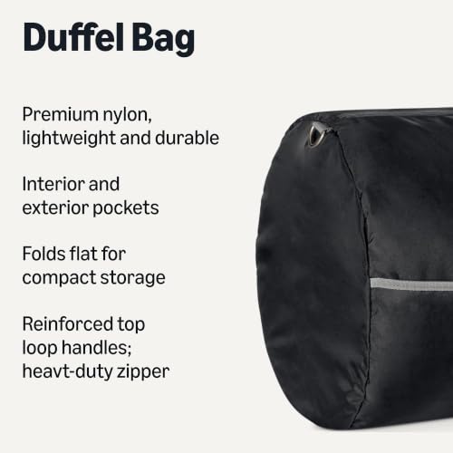 Side profile of the Essentials extra large foldable duffel
