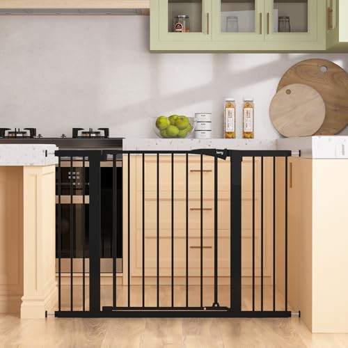 Keny 29.7-46 inch black baby gate
