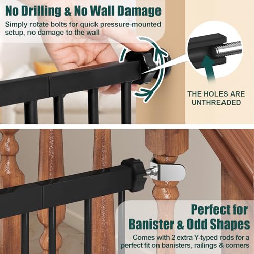 Pressure mounted safety gate installation