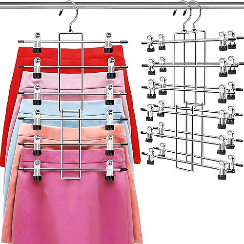 Lumigens 6-tier pants hangers in silver