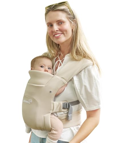 GROWNSY Newborn Carrier Cream front view