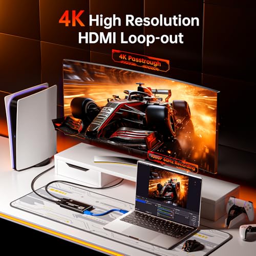 Newhope capture card side view with mic input