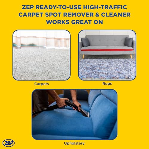 Carpet cleaning result with Zep High Traffic formula