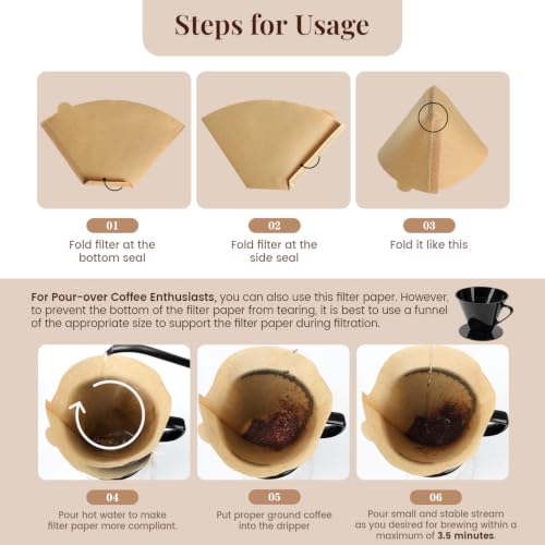Clinuse natural wood pulp coffee filter