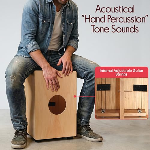 Pyle wooden cajon rubber-capped feet