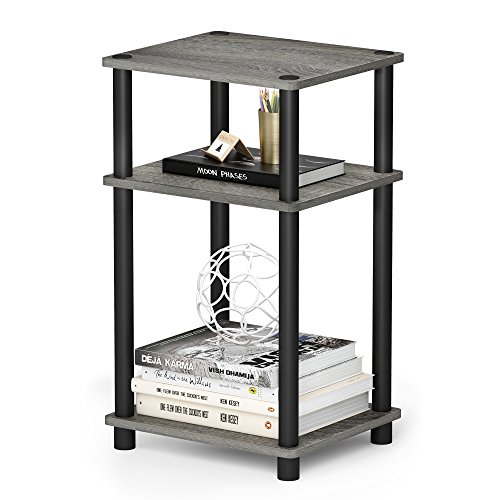 Furinno JUST 3-Tier Table French Oak Grey/Black