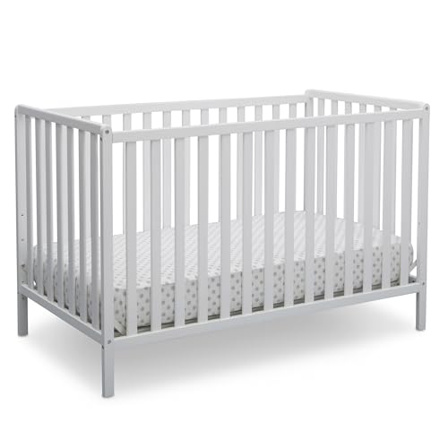 Delta Children Heartland 4-in-1 Convertible Crib in Bianca White