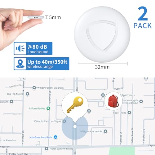 White Bluetooth tracker tag