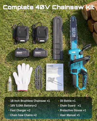 Complete Seesii chainsaw kit with accessories