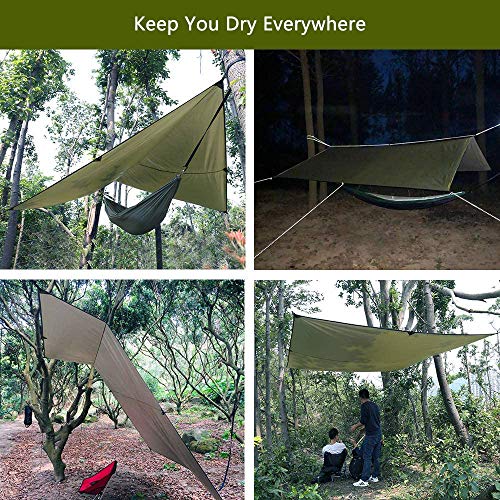 Sunyear hammock setup between two trees