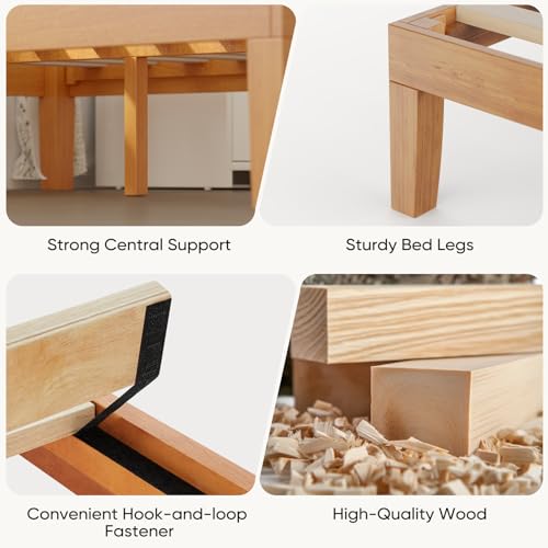 Minimalist design of DUMOS wooden mattress foundation