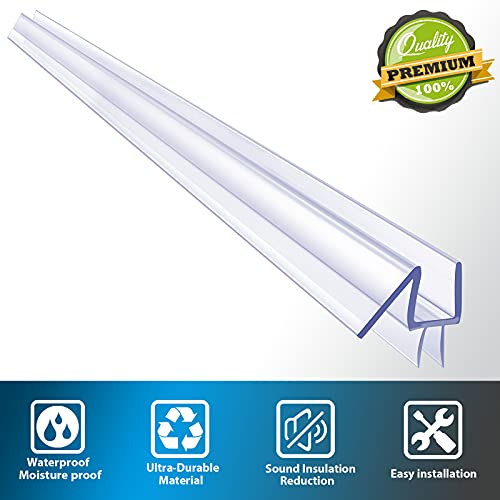 Clear PE vinyl seal strip for 3/8 inch glass