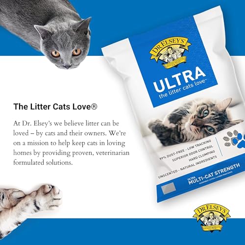 Bag of Dr. Elsey's litter with size label