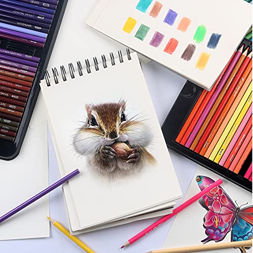 Detailed view of metallic colored pencils
