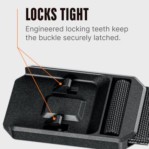 Black Groove Belt with secure keeper loop