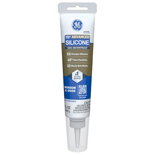 GE Advanced Silicone clear caulk tube