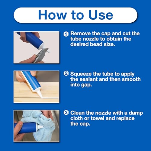 Clear silicone caulk product packaging