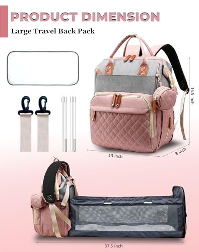 Interior storage capacity of Lamroro diaper bag