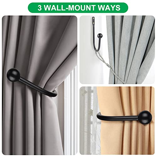 Curtain holdback mounted on wall