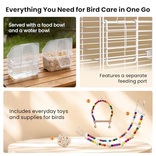 View of included accessories and feeding cups