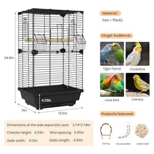 Scale view of the 24.8 inch tall vertical bird habitat