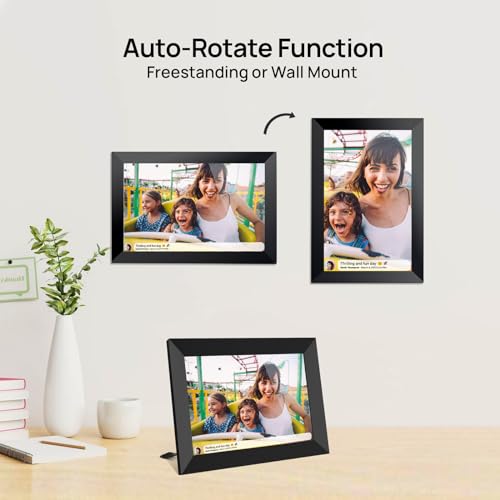 Akimart 32GB digital frame in a home living room setting