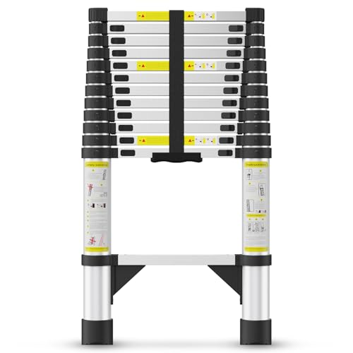 PengYueLai 12.5FT Aluminum Telescoping Ladder