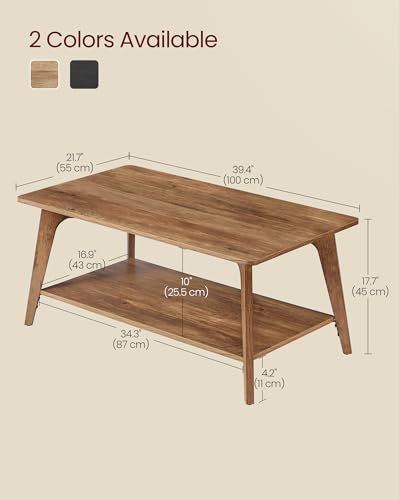 VASAGLE Coffee Table tapered legs detail