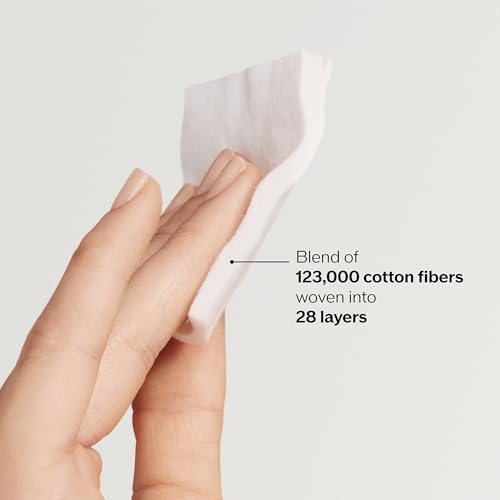 Shiseido cotton pad showing layered construction